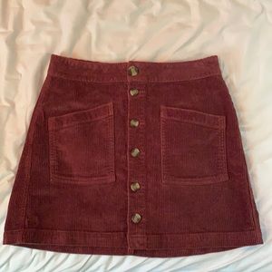 American Eagle High Rise A-Line Corduroy Skirt